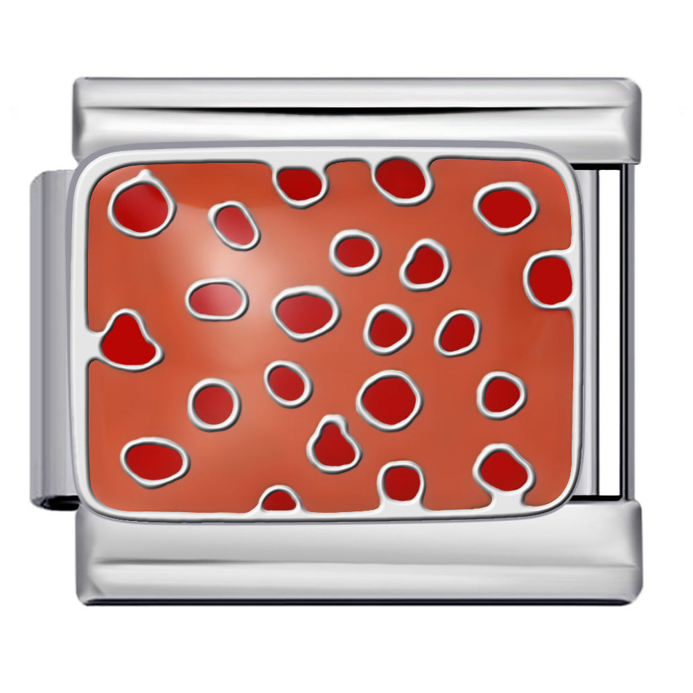 Wholesale 5pcs Italian Charm Bracelet 9mm DIY Splicing Colorful Pattern Stainless Steel Composable Bracelet