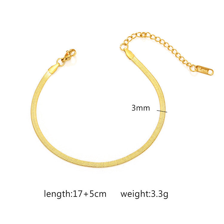Wholesale Stainless Steel Cuban Bracelet 18K Gold Bracelets ACC-BT-MuShan001