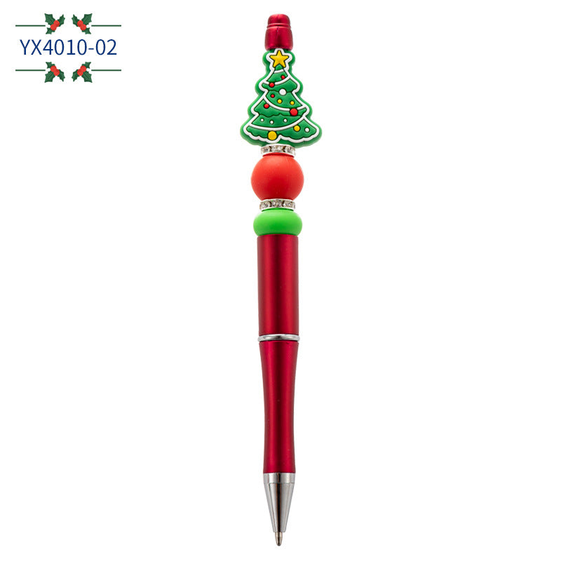 Wholesale Christmas beaded pen creative DIY  bead ballpoint pen