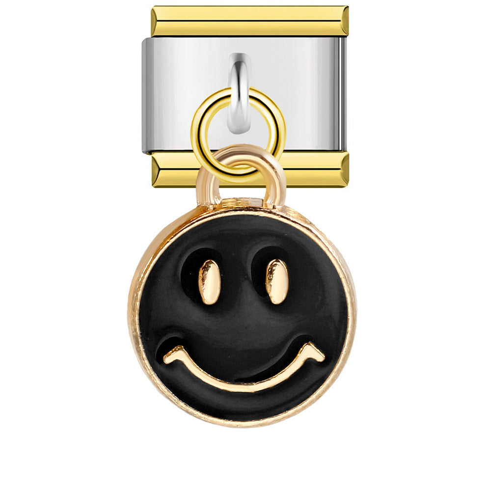 Pulsera de encanto italiano de 5 piezas al por mayor 9 mm Diy empalmante lindo creativo colgante de acero inoxidable componible brazalete