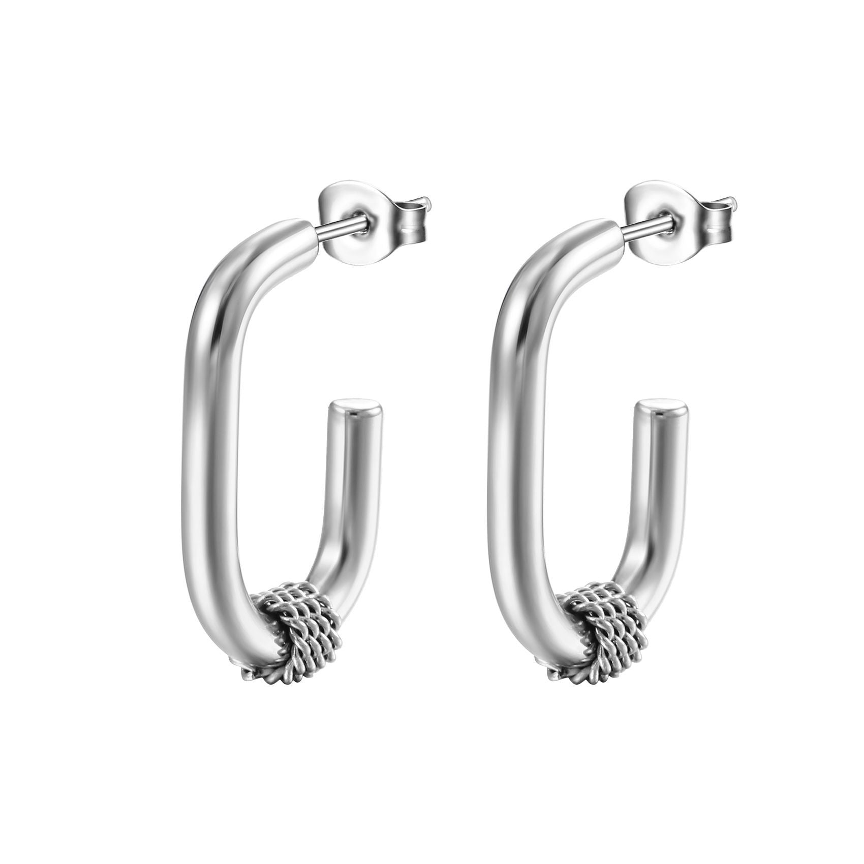 Wholesale  stainless steel oval earrings