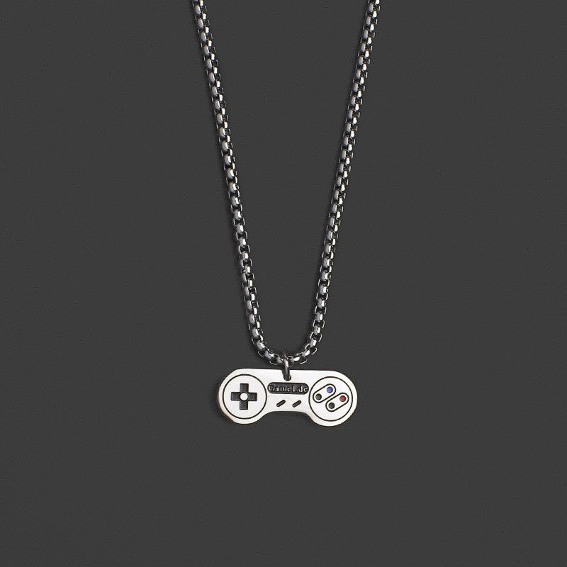 Wholesale Men S Game Console Pendant Necklace Minimalist Hip Hop Titanium Steel Chain Casual Streetwear Jewelry Gift Boutique Resale