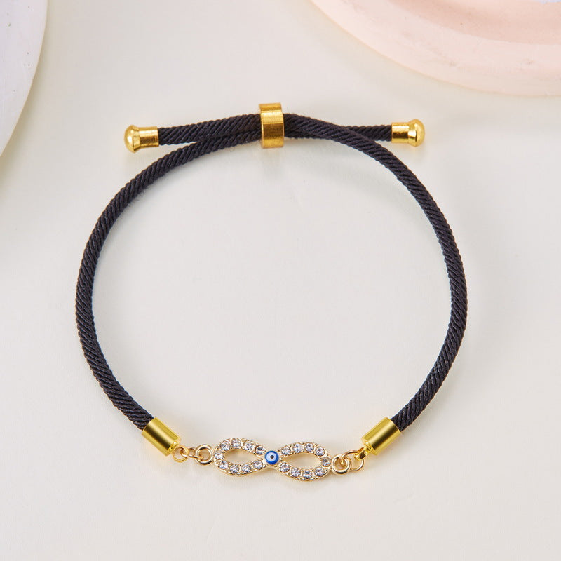 Wholesale Blue Demon Eye Alloy Adjustable Bracelet