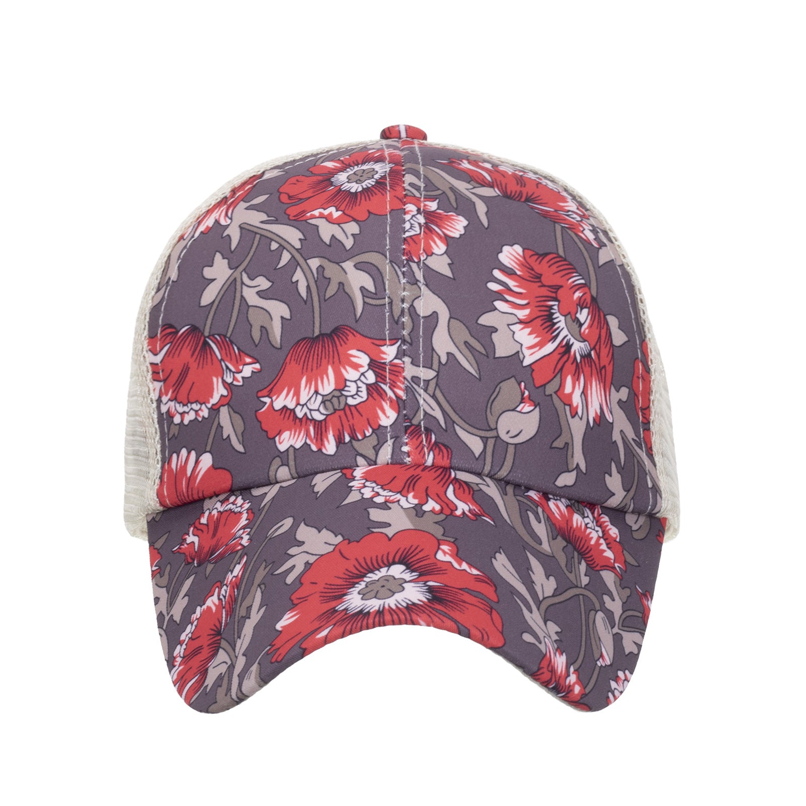 Wholesale Floral Cross Ponytail Cap Baseball Cap Hat ACC-HT-ZhongM003