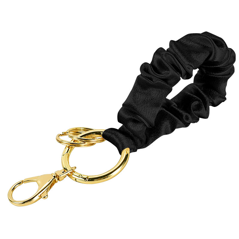 Wholesale Wrist Strap Keychain Hair Ring Pleated Keychains