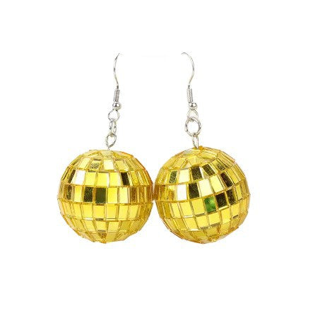 Wholesale American retro disco earrings disco laser light ball earrings