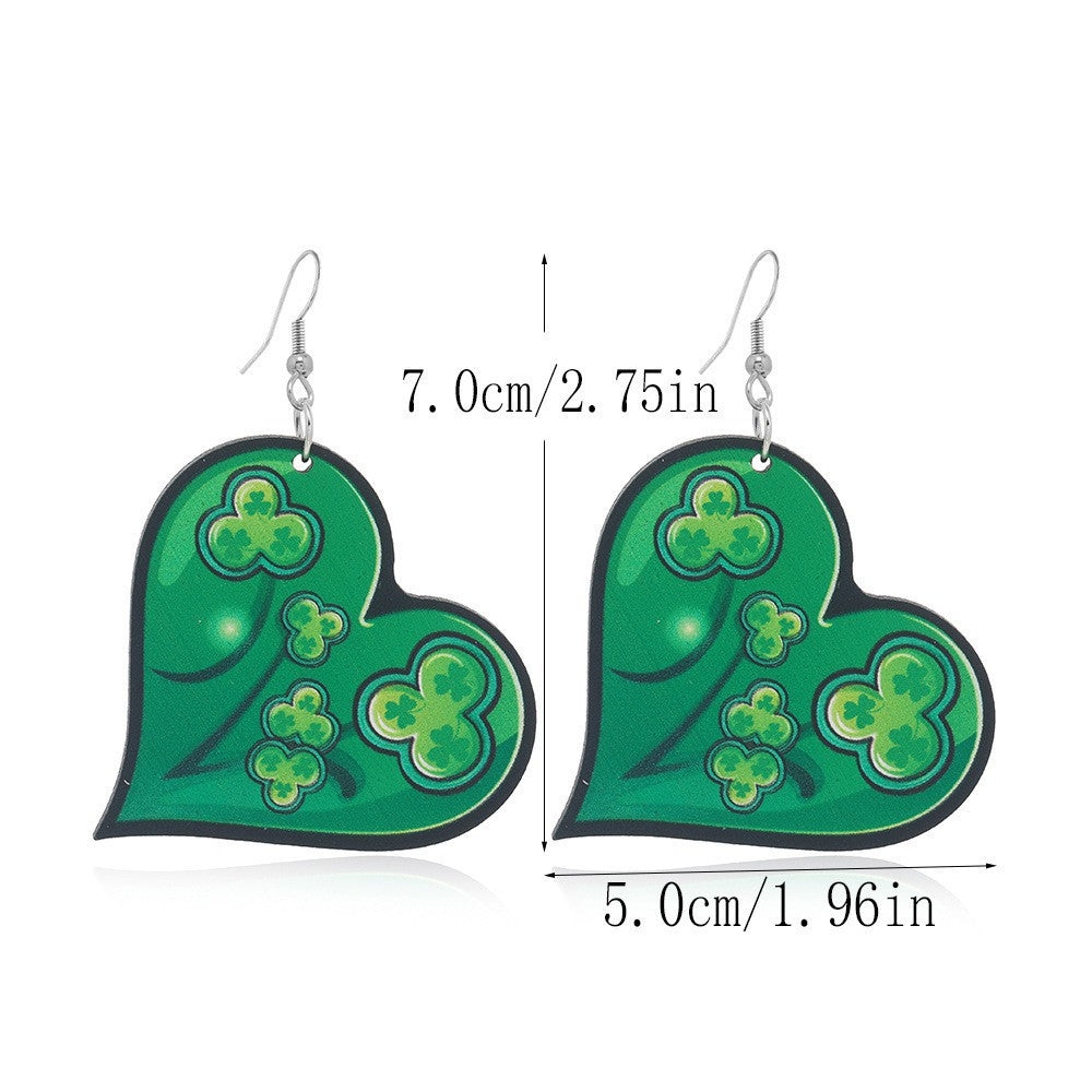 Wholesale St. Patrick's Day Irish Acrylic Earrings