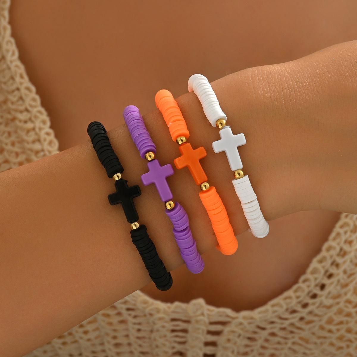 Wholesale  Bohemian Cross Soft Clay Bracelet