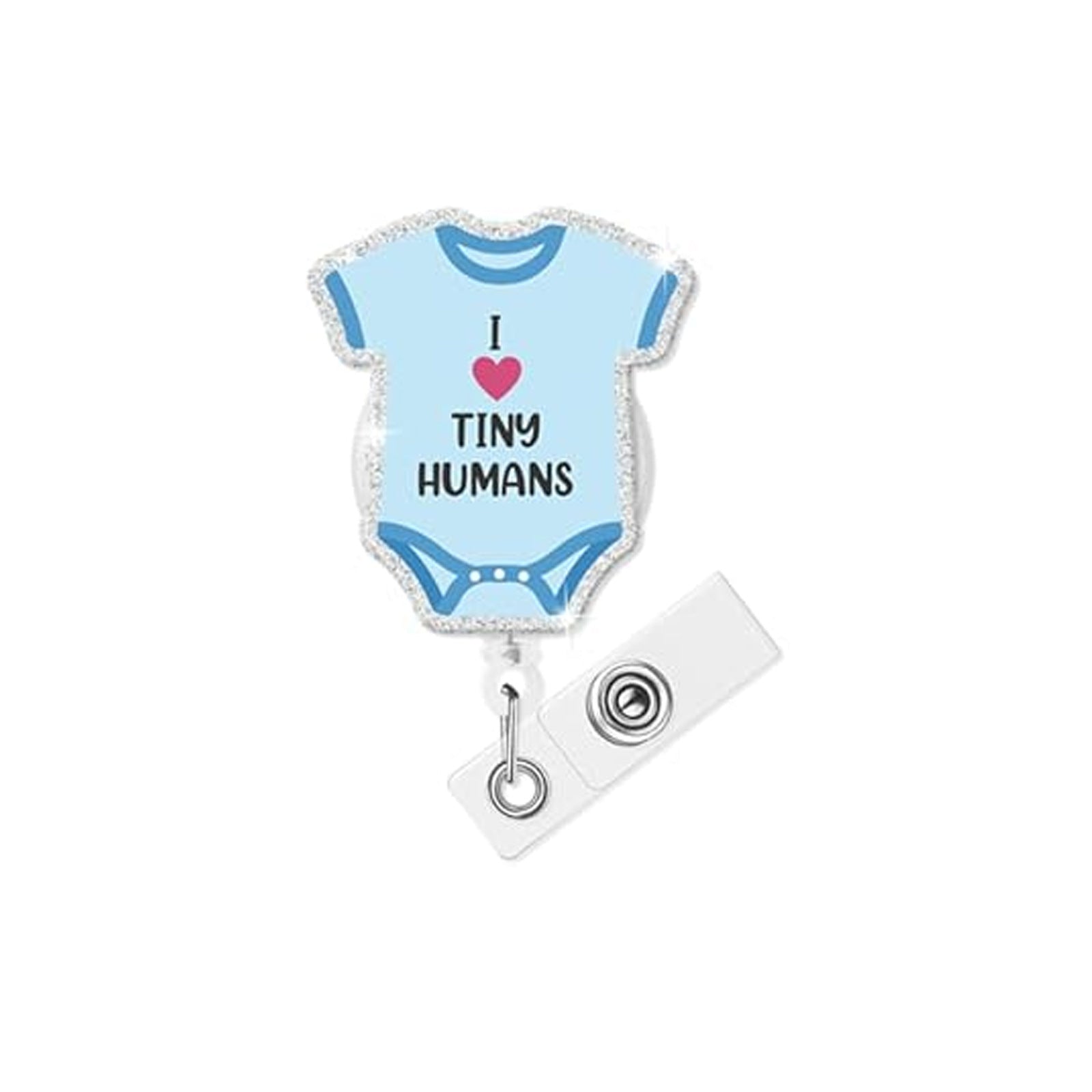 Wholesale Acrylic Retractable Badge Reel Baby Pattern for Nurse ID Card Holder Cute Gift