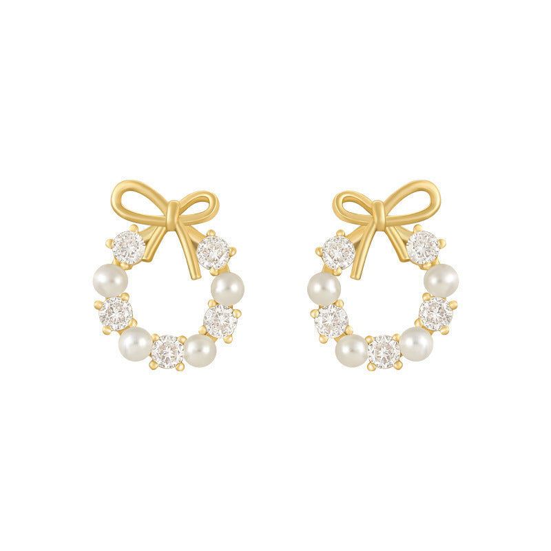 Wholesale  Long Diamond-encrusted Wheat Tassel  Earrings