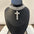 Wholesale  retro luxury high-end rectangular flash diamond cross pendant necklace