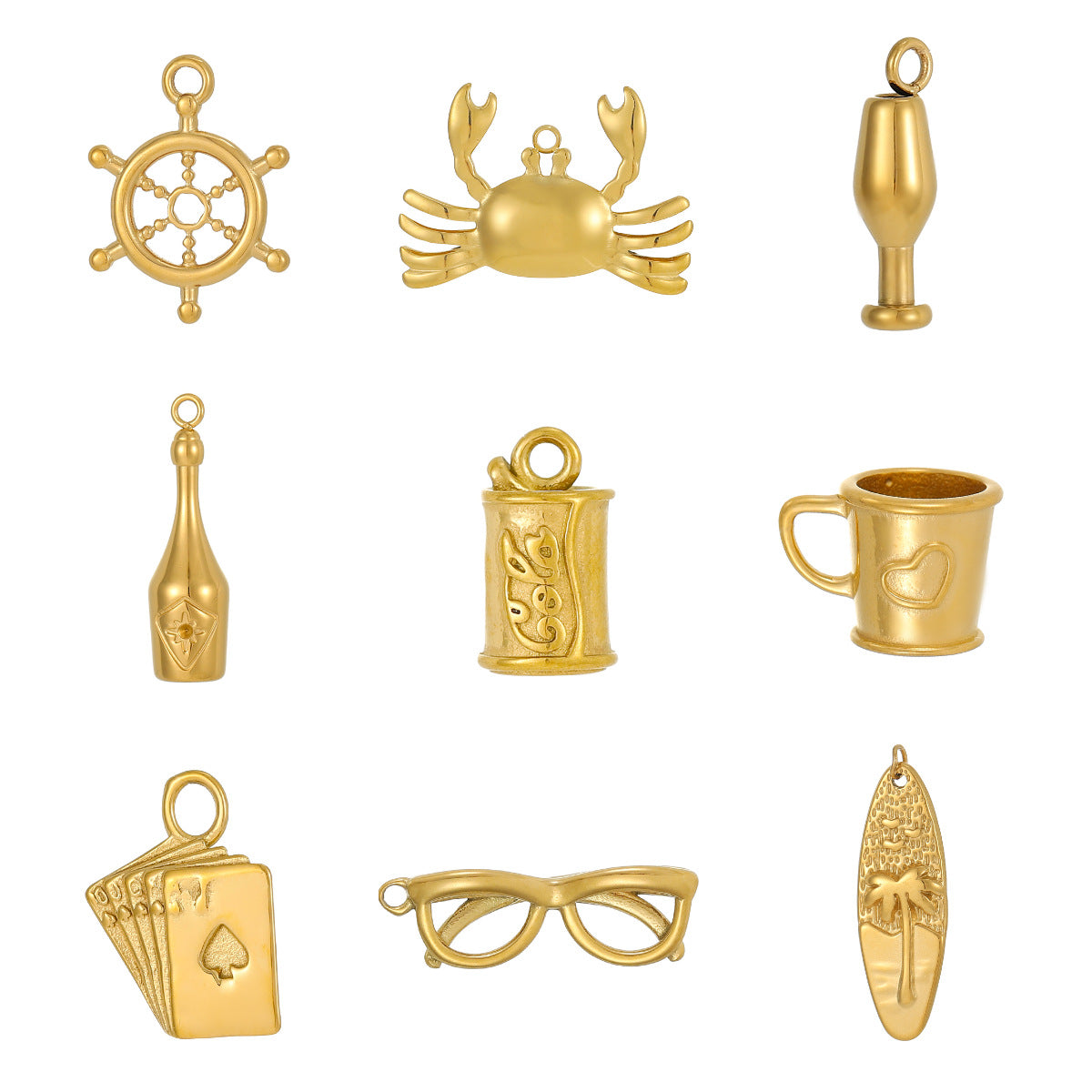 Wholesale Stainless steel three-dimensional pendant