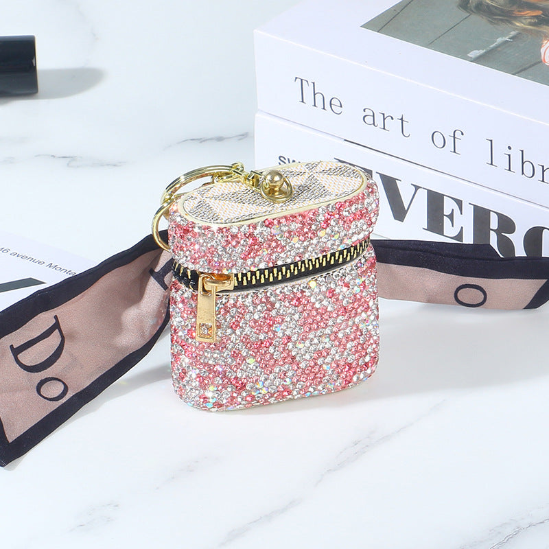 Wholesale High-end Full Diamond Storage Wireless Keychain Coin Purse Earphone Case ACC-EPC-RuiJie001