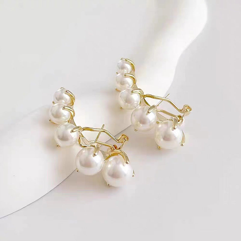 Wholesale Pearl Butterfly Combination Gold Earrings ACC-ES-RuLong001