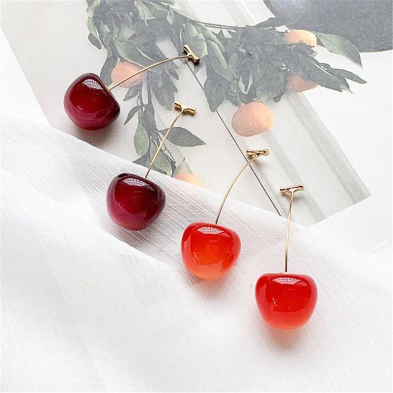 Wholesale  Cute Cherry Long Earrings