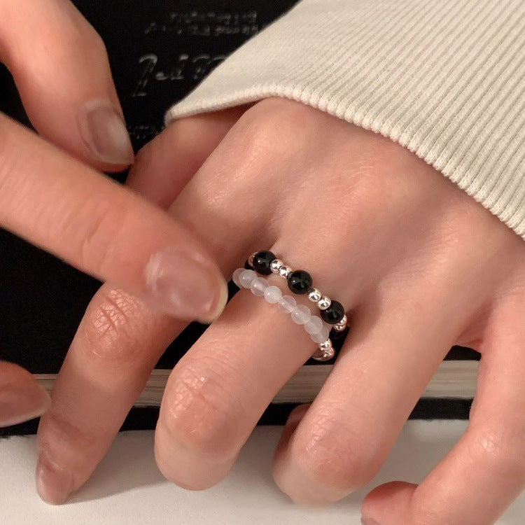 Wholesale Pink beaded ring