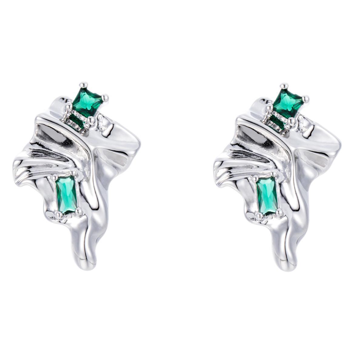 Wholesale  Retro Earrings S925 Silver Needle Metal Earrings