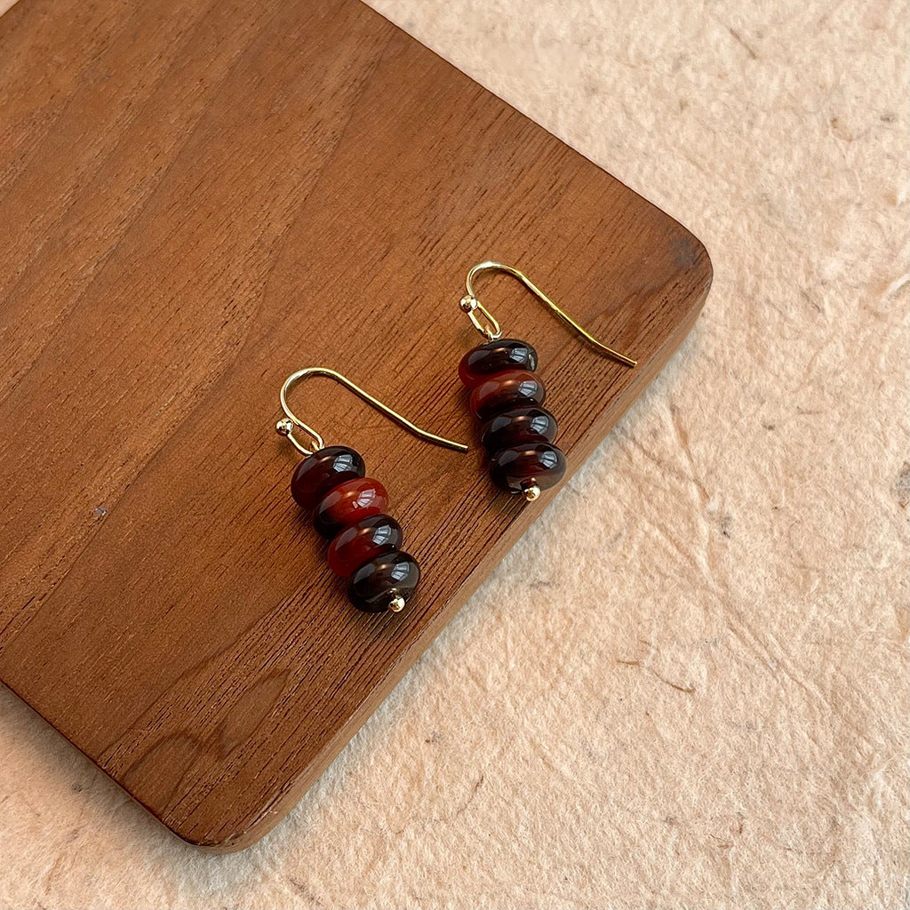 Wholesale  ethnic style natural stone beaded earrings