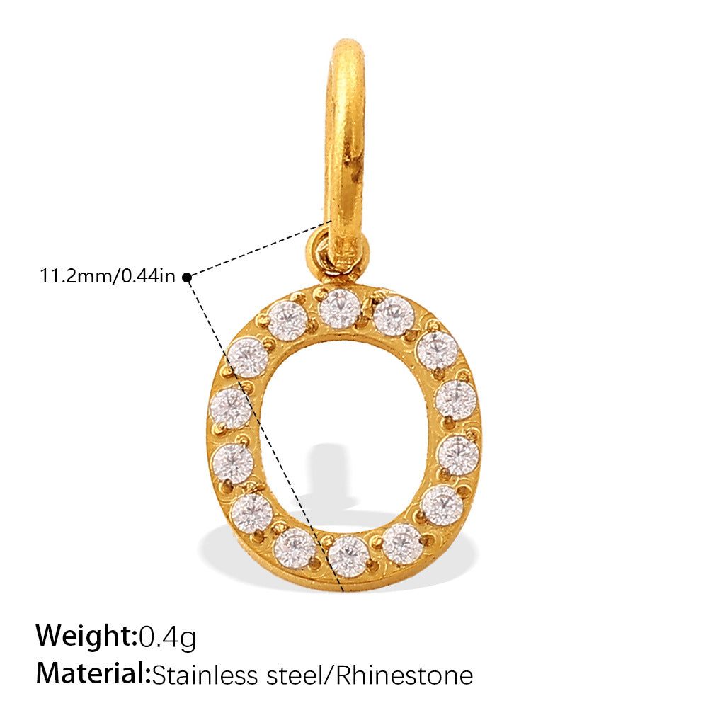 Wholesale Diamond-Encrusted 26 English Letter Charms for Jewelry