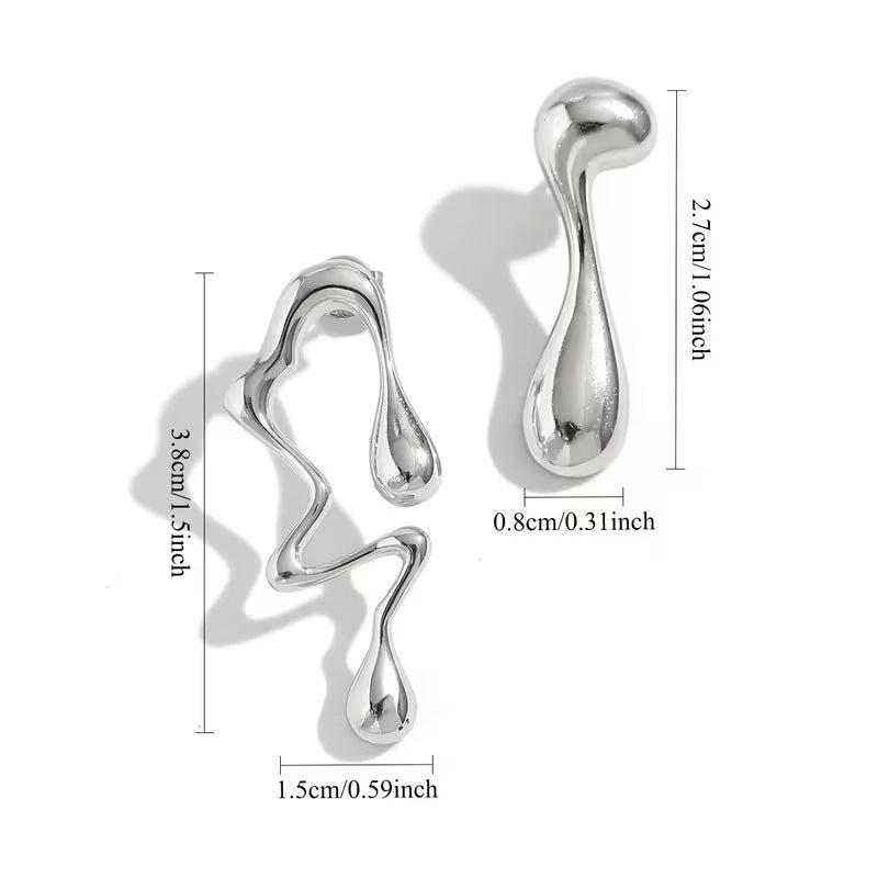 Wholesale Luxury Stainless Steel Heart and Flower Earrings