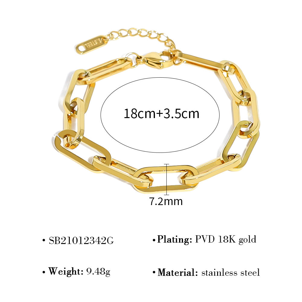Wholesale Titanium Steel Bracelets 18K Gold Plated Bracelet ACC-BT-Mingl002