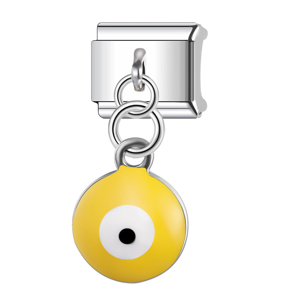 Wholesale Italian Charm Bracelet 9mm DIY Splicing Eyes Stainless Steel Composable Bracelet