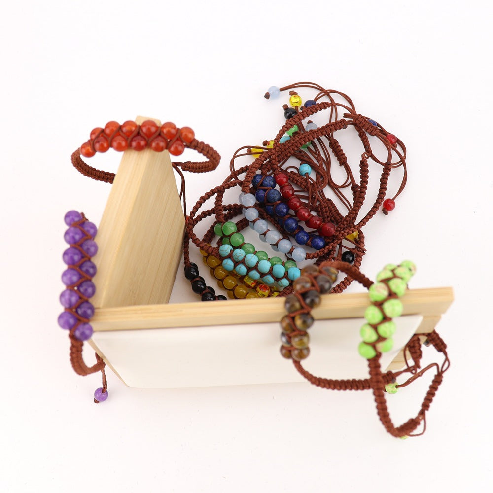 Wholesale Bohemian Handwoven Crystal Double Row Bracelet - Fashion Accessory for Everyday Wear