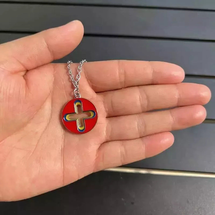 Wholesale Stainless Steel Cross Colorful Pendant Necklace