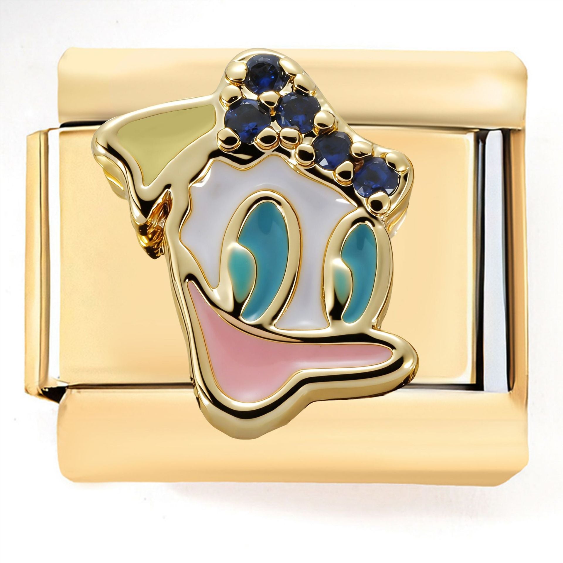 Wholesale Stainless Steel DIY Spliced Bracelet With Colorful Zircon Cute Cartoon Design Fashion Jewelry Accessory For Women