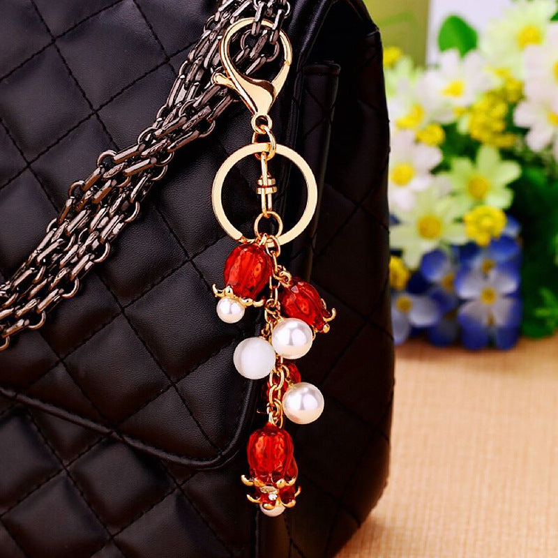 Wholesale Flower Zinc Alloy Keychain ACC-KC-RuiYuan001