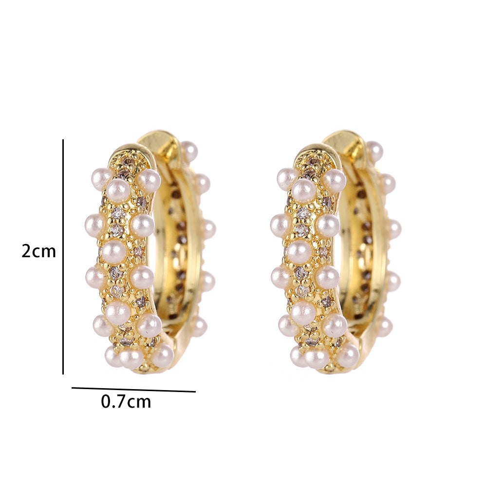 Wholesale Modern Butterfly Flower Earrings With Micro Set Zircon 18K Gold Plated Copper Fashion Party Gift Jewelry Accessory