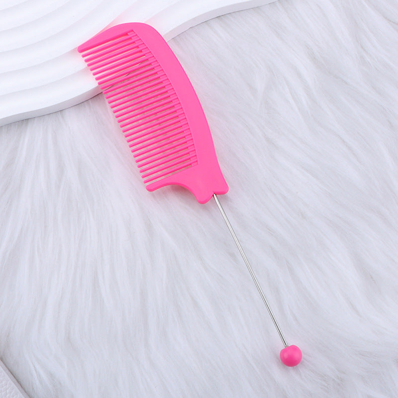 Wholesale DIY Beadable Comb,  Plastic Pointed-Tail Comb,  Home/ Salon Style Curved Comb,  Fine-Tooth Hair Smoothing Comb,  Hair Styling Tool
