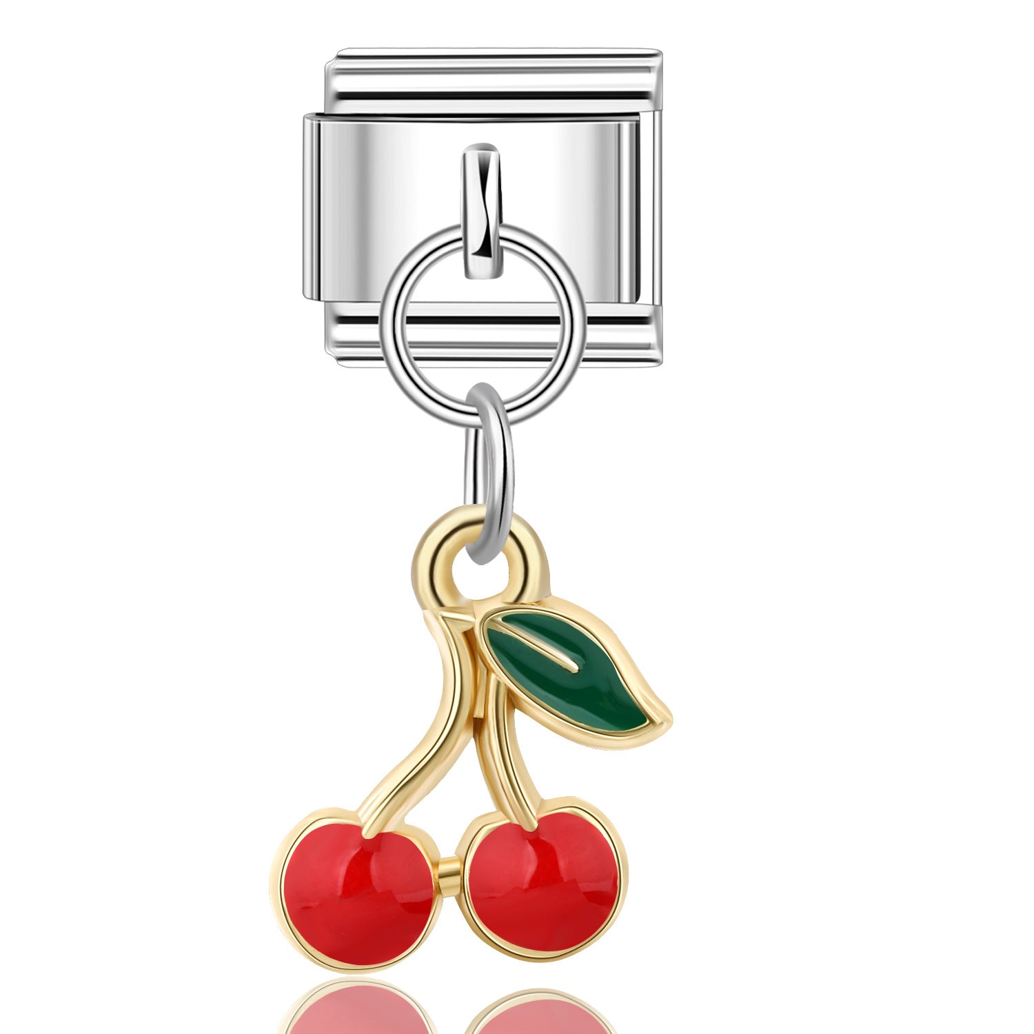 Wholesale 10pcs Italian Charm Bracelet 9mm DIY Splicing Fruit Rainbow Stainless Steel Composable Bracelet