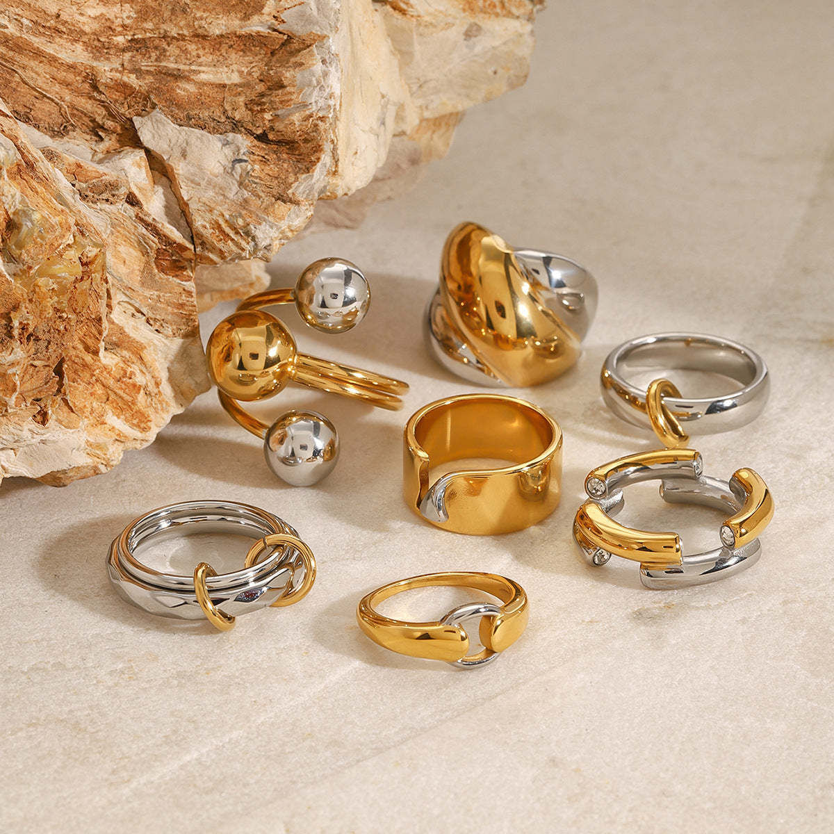 Wholesale stainless steel ring  exaggerated ring  hand jewelry