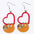 Wholesale Valentine's Day love Kaola wooden earrings