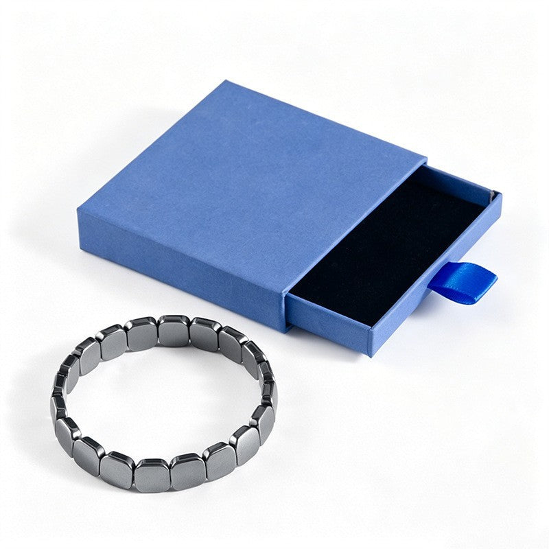Wholesale Geometric Black Jade Beaded Bracelet,  Unisex Elastic Fashion Accessory