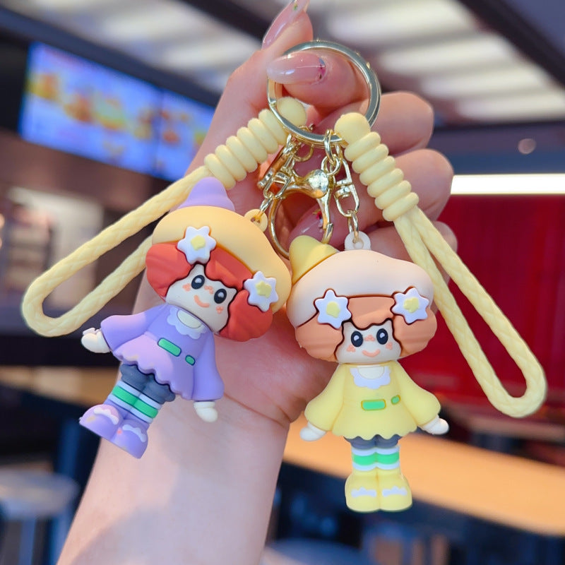 Wholesale PVC Cute Cartoon Keychain Pink - Trendy Gift for Girls,  Couple Bag Charm,  Car Key Accessory