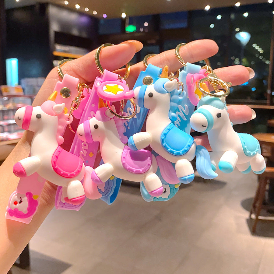 Wholesale Cartoon Pony PVC Soft Glue Cute Keychain ACC-KC-XinShu016