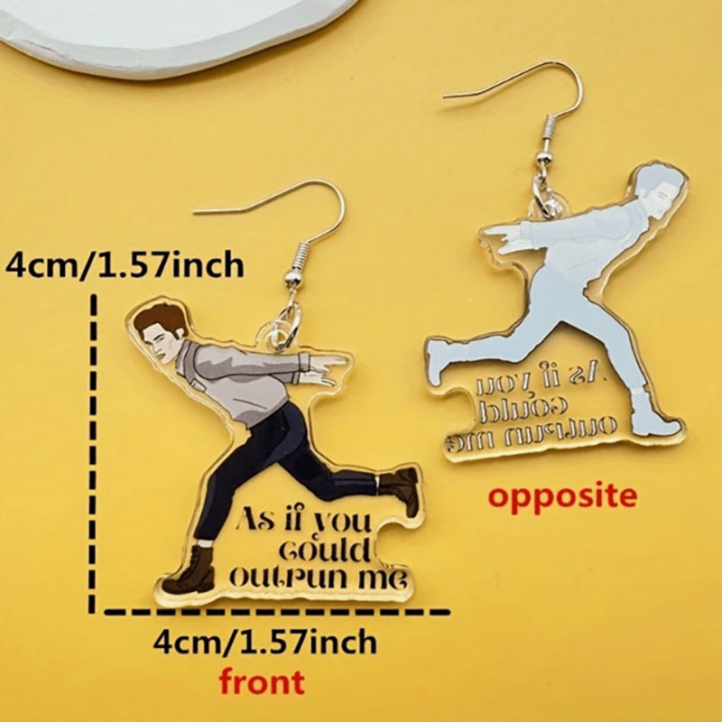 Wholesale  creative peripheral funny parkour acrylic earrings