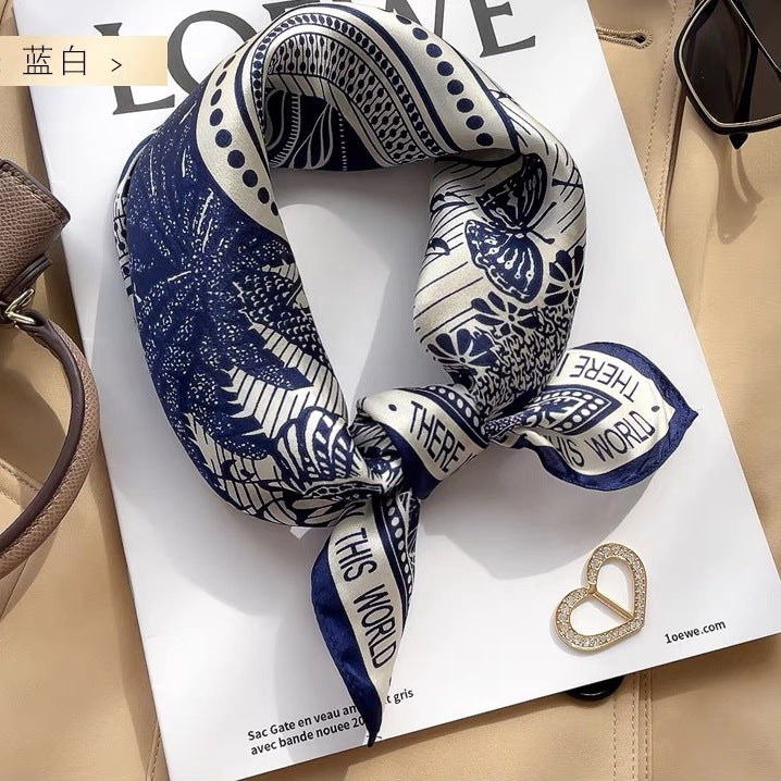 Wholesale versatile high-grade  Silk f 53* 53cm Large Square  Scarf