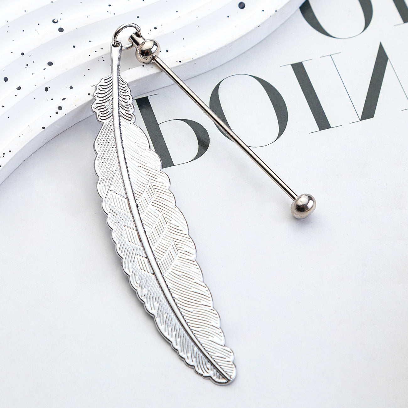 Wholesale Beadable Bar Feather Bookmark DIY Beaded Bookmark ACC-BM-HuaH002