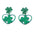 Wholesale St. Patrick's all-match fashion design sense hollow green clover earrings