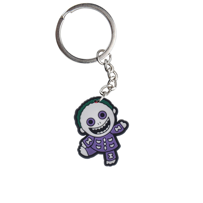 Wholesale Cartoon  PVC Keychain Pendant,  Dark Style Bag Charm for Resale