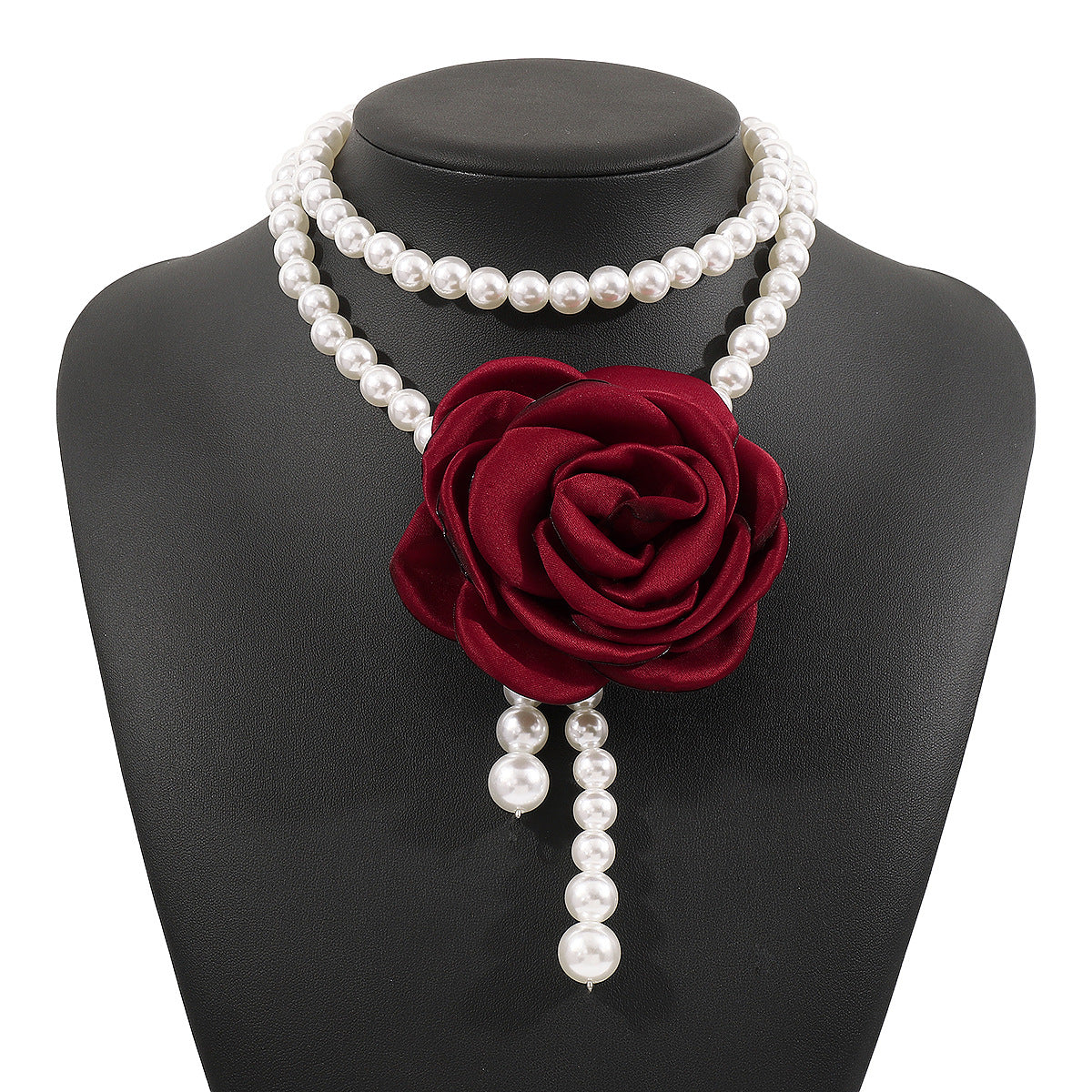 Wholesale retro Baroque rose flower choker clavicle necklace