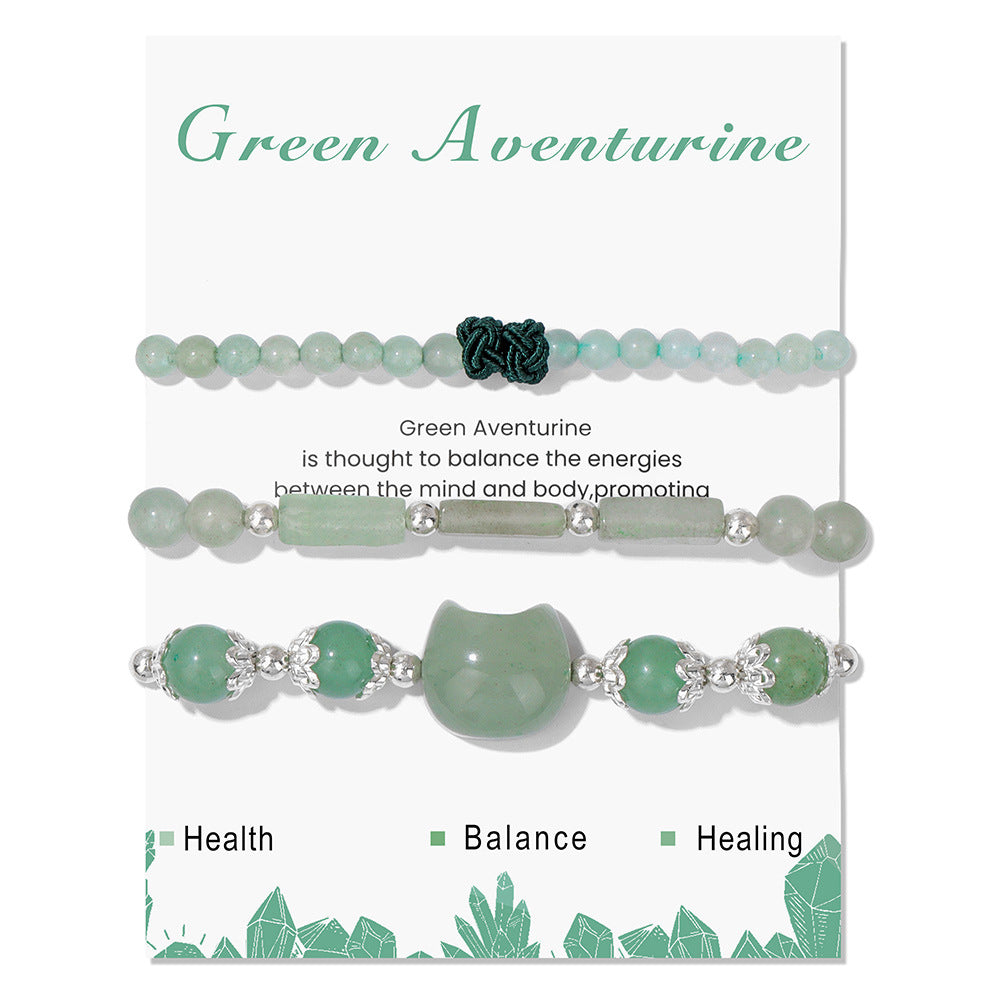 Wholesale Natural Stone Crystal Bracelet Set ACC-BT-YinYi010