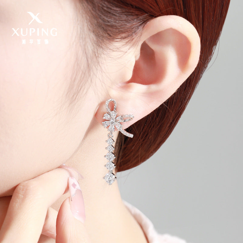 Wholesale  Bow Tassel Earrings Light Luxury  Earrings