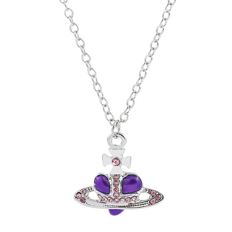 Wholesale Love Rhinestone Necklace Personalized Versatile Flash Diamond Necklace