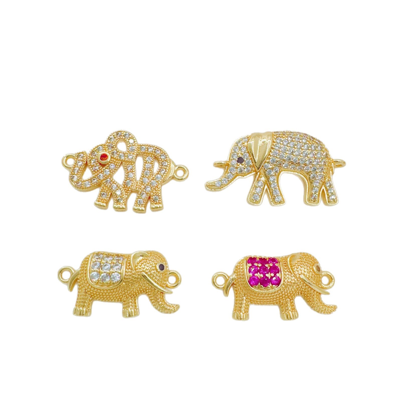 Wholesale Copper Electroplated Simple Elephant Pendant Necklace Fashion Jewelry Accessory