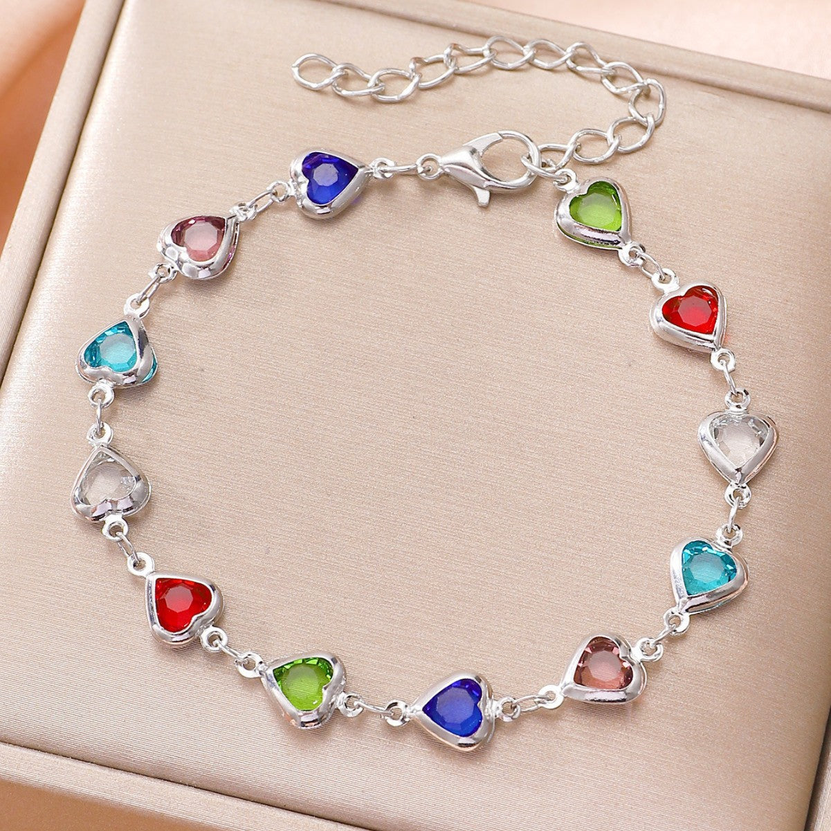 Wholesale Alloy Heart Shaped Bracelet Necklace Set Trendy Ins Style Fashion Jewelry Accessory For Women