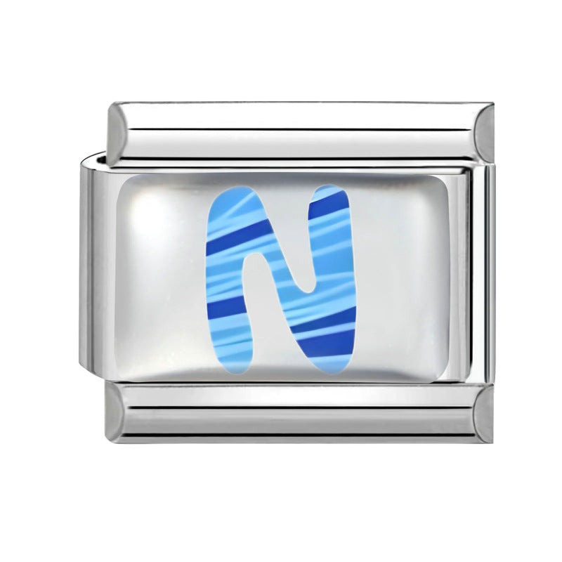 Wholesale 9mm Italian Charm Starter Bracelets DIY Letter Series Stainless Steel Composable Bracelet